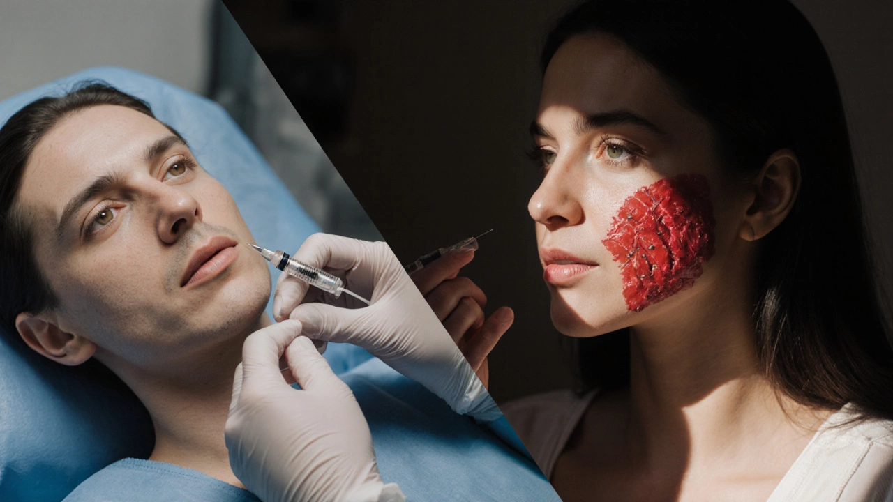 Сравнение безопасной медицинской процедуры и опасного вмешательства в салоне.