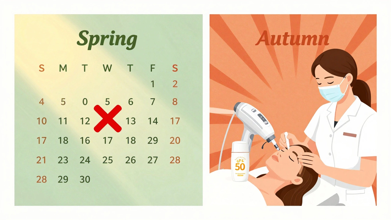 Календарь сезонов: весна и осень — безопасные времена для лечения пигментации, лето — запрещено.