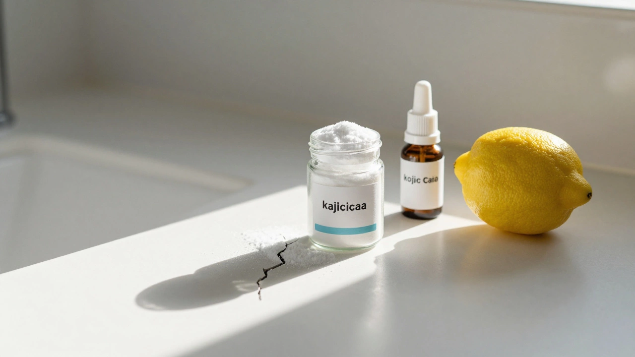 На столе рядом с содой и лимоном — рецепт от дерматолога, солнечный свет выделяет безопасный путь лечения.