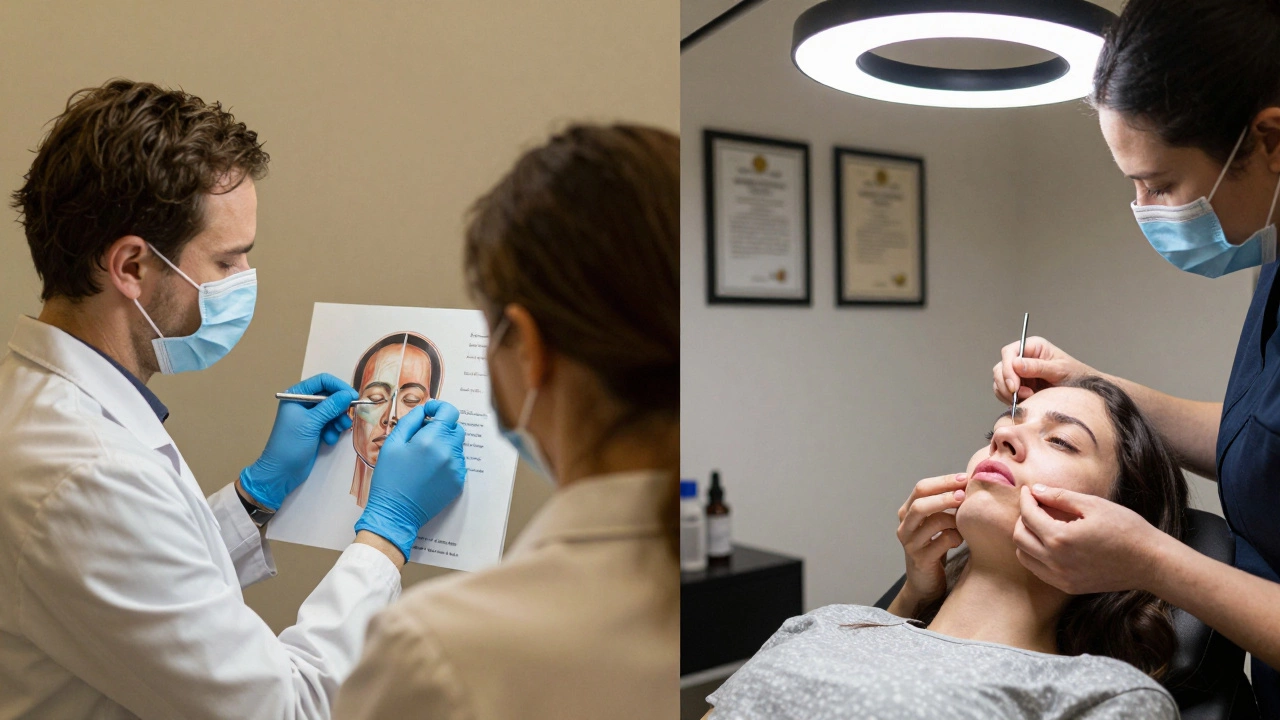 Сравнение: квалифицированный врач против нелегального салона красоты при процедуре увеличения губ.