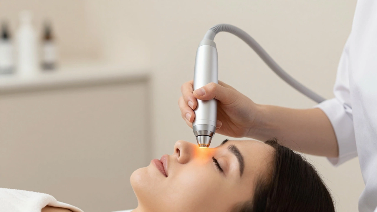 Процедура RF-лифтинга лица в современной косметологической клинике