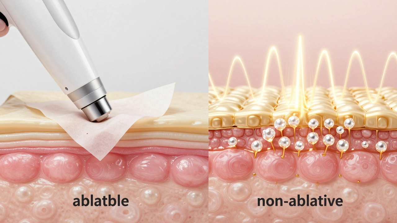 Сравнение абляционного и неабляционного лазера: обновление поверхности и стимуляция коллагена
